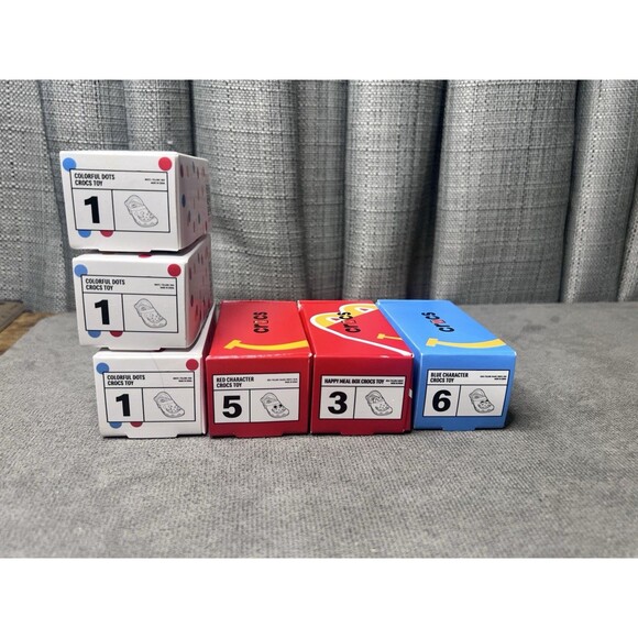 McDonalds Crocs Happy Meal Lot Mini Key Chains Toy 2024 Lot Open Box - Picture 3 of 8